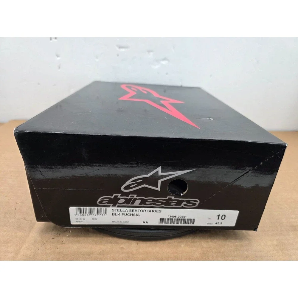 Alpinestars Stella Sektor Womens Gently Worn Shoes Blk/Fuschia Ladies Size 10